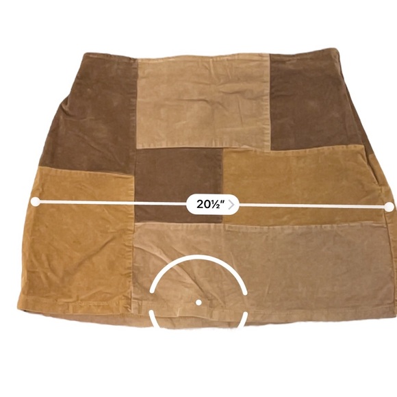 Hollister Corduroy Color Block Mini Skirt in Brown, Size Large - Picture 12 of 13